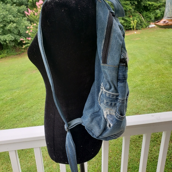 Denim Bookbag Handmade - Picture 2 of 6